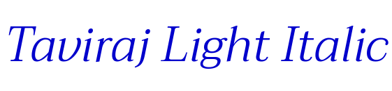 Taviraj Light Italic लिपि